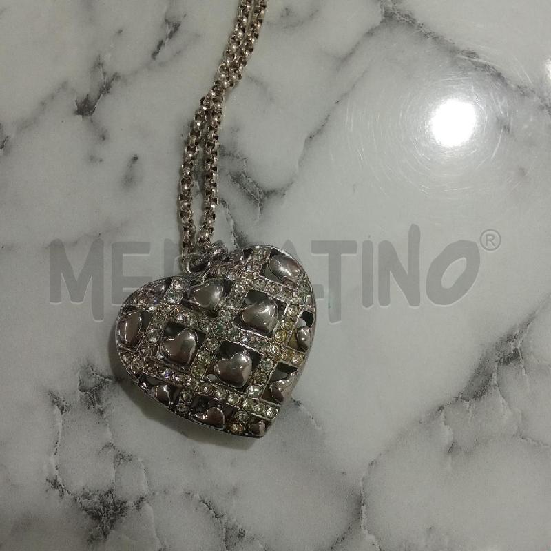 COLLANA GRIGIA CATENA A. CON CUORE PENDENTE | Mercatino dell'Usato Benevento 3