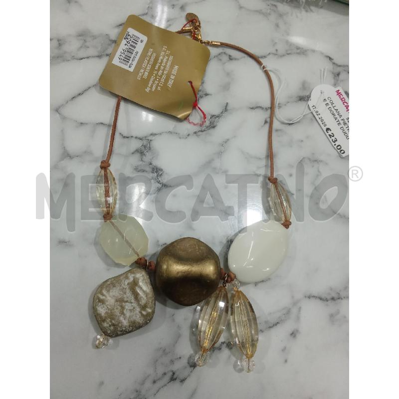 COLLANA PIETRE BIANCHE E DORATE DUDU | Mercatino dell'Usato Benevento 3