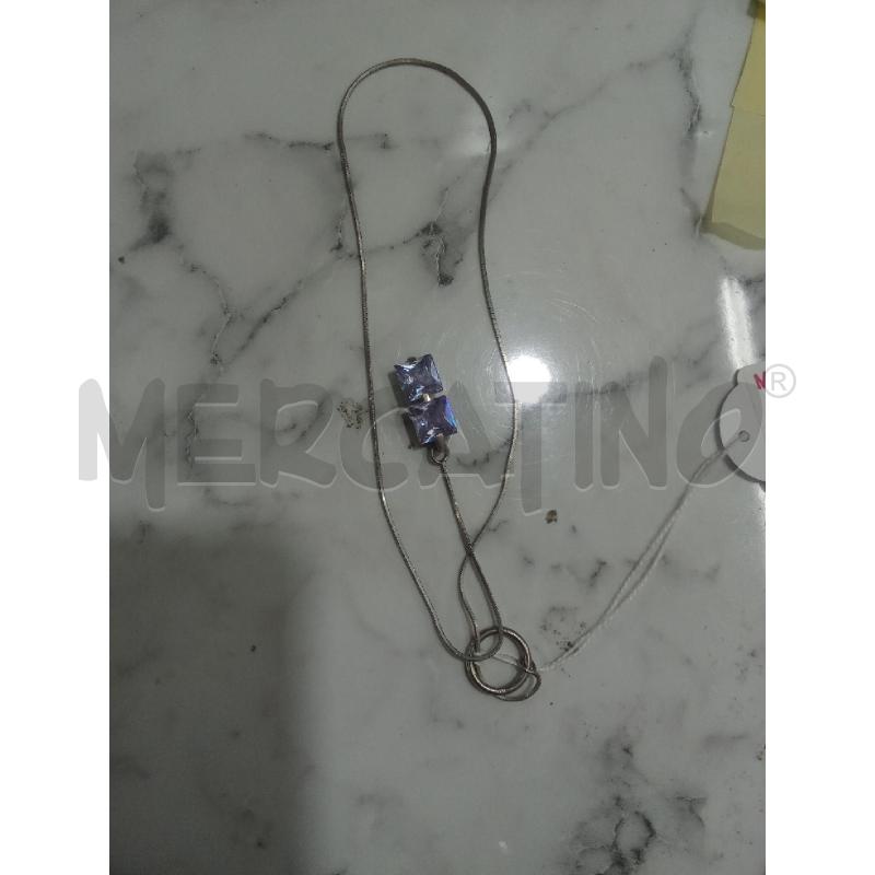 COLLANA SALI E SCENDI A. PIETRA DOPPIA VIOLA | Mercatino dell'Usato Benevento 1