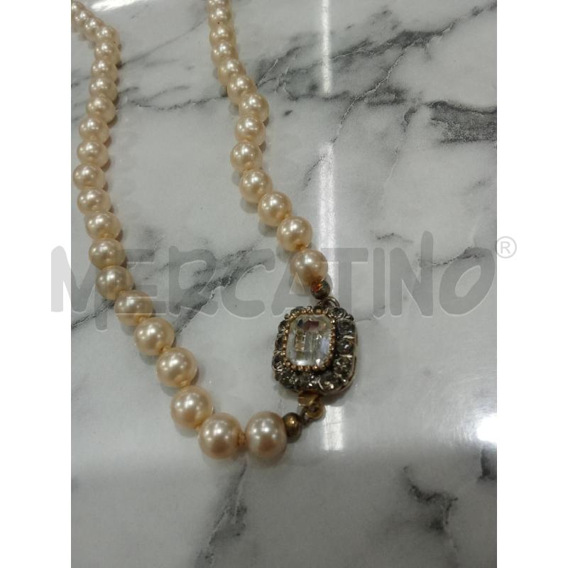 COLLANA SFERE BIANCHE CON CIONDOLO STRASS GIOIELLO A. | Mercatino dell'Usato Benevento 3