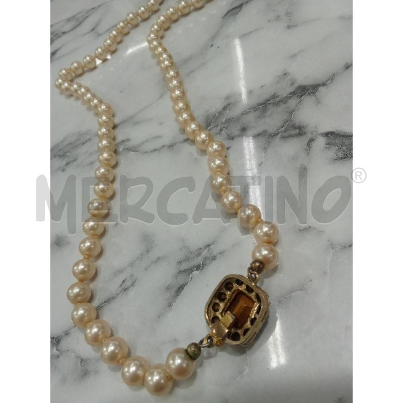 COLLANA SFERE BIANCHE CON CIONDOLO STRASS GIOIELLO A. | Mercatino dell'Usato Benevento 4