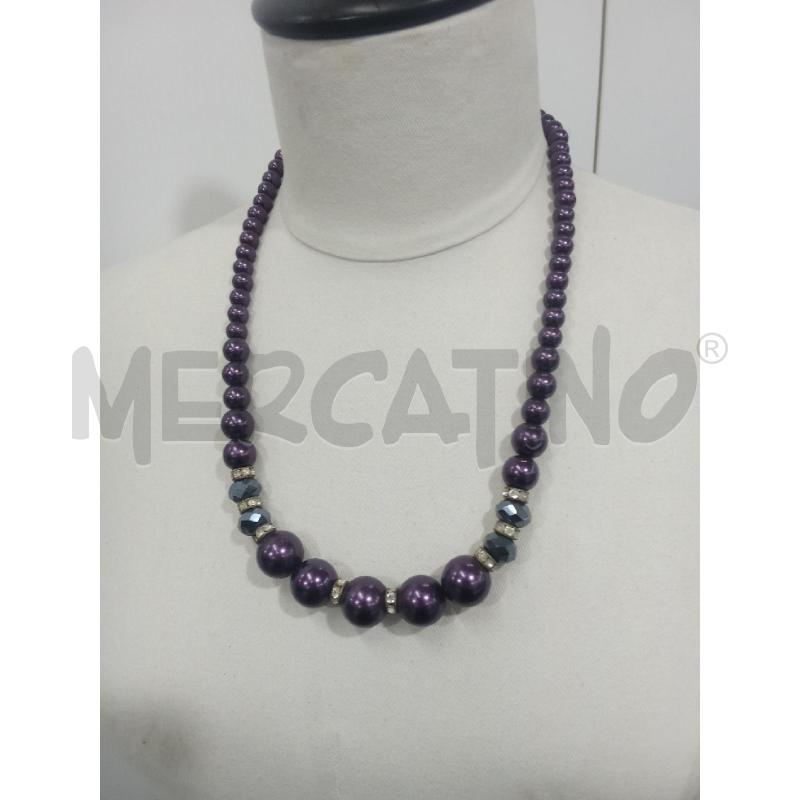 COLLANA SFERE VIOLA  | Mercatino dell'Usato Benevento 1