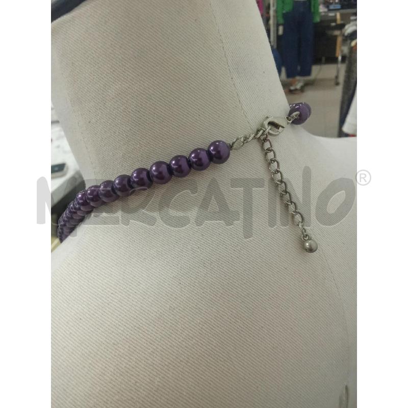 COLLANA SFERE VIOLA  | Mercatino dell'Usato Benevento 3