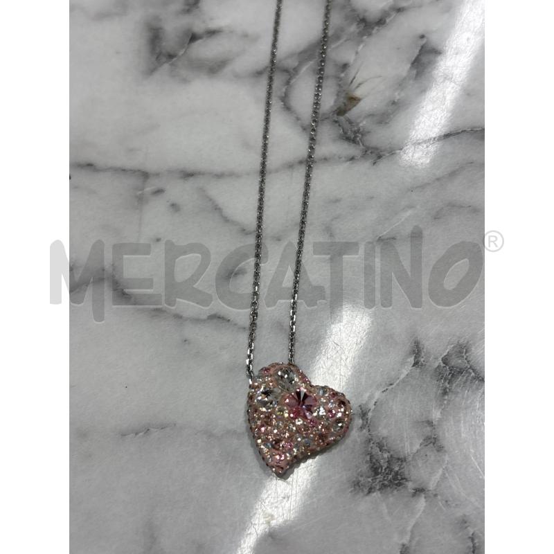 COLLANA SWAROVSKI CUORE STRASS ROSA BIANCO | Mercatino dell'Usato Benevento 3