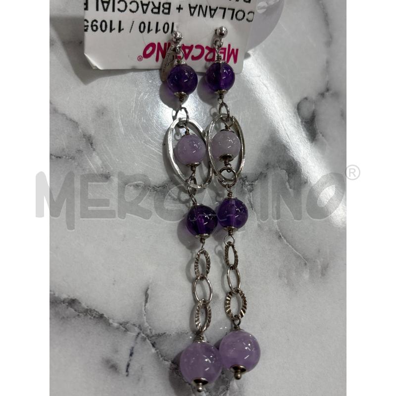 COLLANA + BRACCIALE A. PALLINE INS VIOLA E LILLA MYSTERIA  | Mercatino dell'Usato Benevento 3