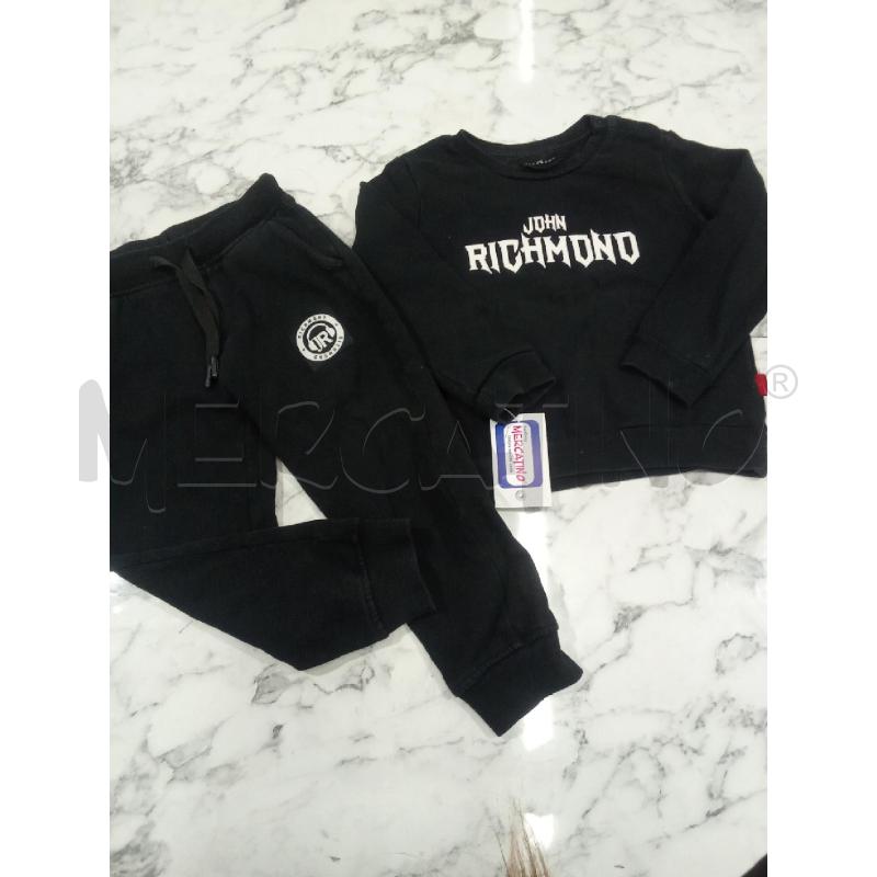 COMPLETO BAMBINO NERO FELPA+PANTALONE RICHMOND | Mercatino dell'Usato Benevento 1
