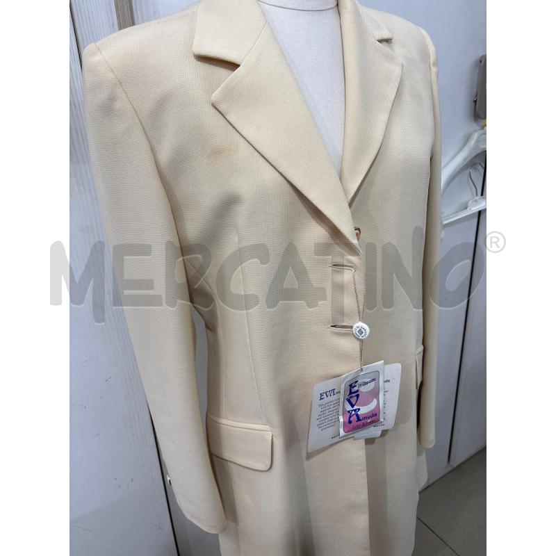 COMPLETO DONNA BEIGE GIACCA LUNGA 4 BOTTONI + PANTALONE EVAMODA | Mercatino dell'Usato Benevento 2