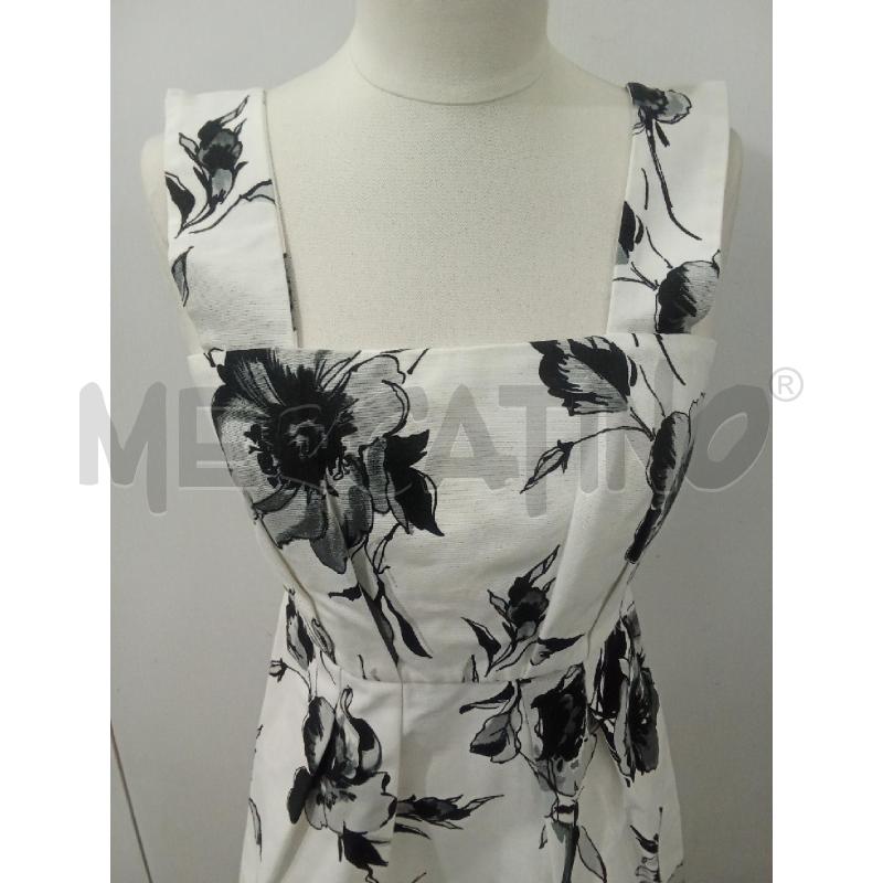 COMPLETO DONNA BIANCO E NERO FIORI VESTITO CAMPANA+COPRISPALLA | Mercatino dell'Usato Benevento 4