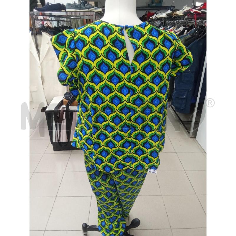 COMPLETO DONNA BLU E VERDE T-SHIRT+PANTALONE CALLIOPE FANTASIA IPNOTICA | Mercatino dell'Usato Benevento 3