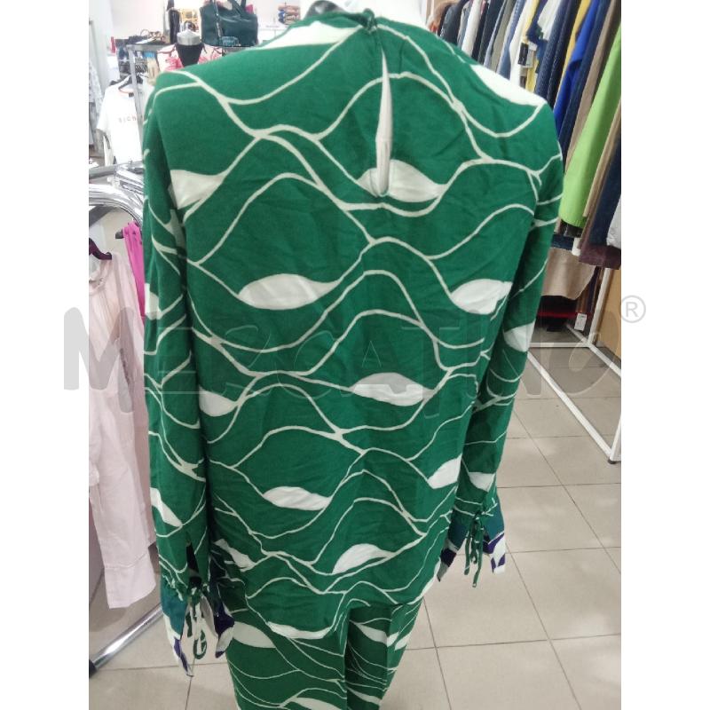 COMPLETO DONNA VERDE E BIANCO BLUSA+PANTALONE MNG | Mercatino dell'Usato Benevento 3