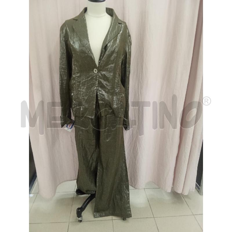 COMPLETO DONNA VERDE LUCIDO LAMINATO OLTRE | Mercatino dell'Usato Benevento 1