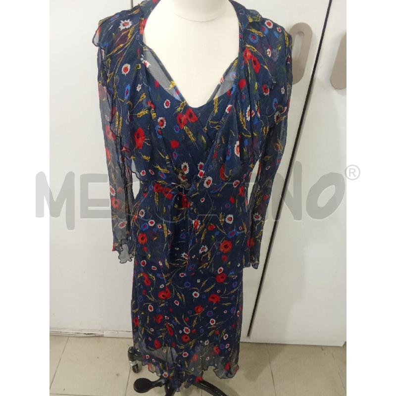 COMPLETO DONNA VESTITO FIORI+COPRISPALLA+SOTTANA DORABELLA | Mercatino dell'Usato Benevento 1