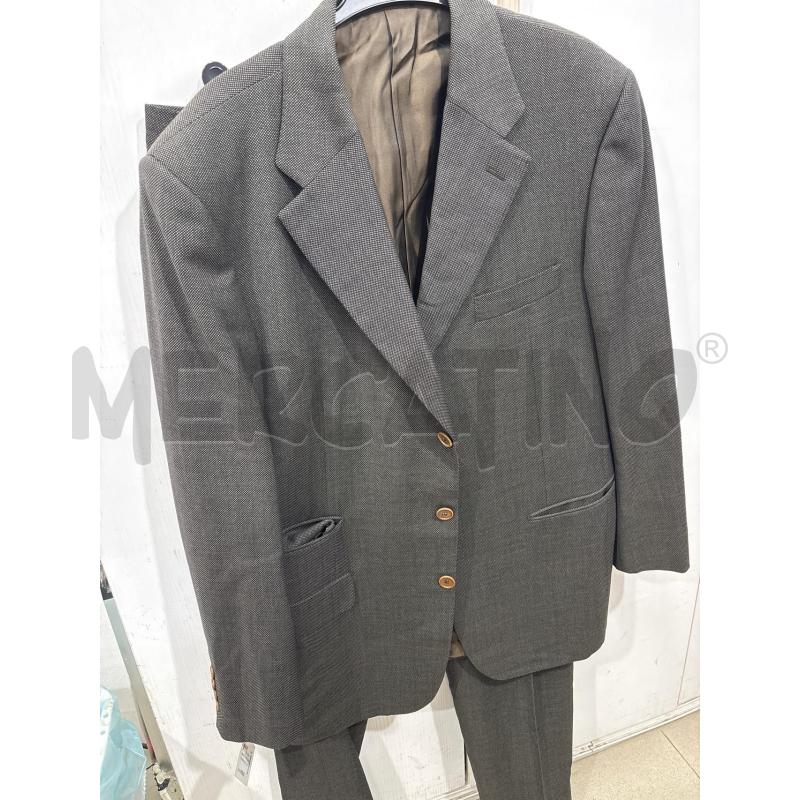 COMPLETO UOMO AQUASCUTUM GRIGIO 100%LANA GIACCA TRE BOTTONI  | Mercatino dell'Usato Benevento 1