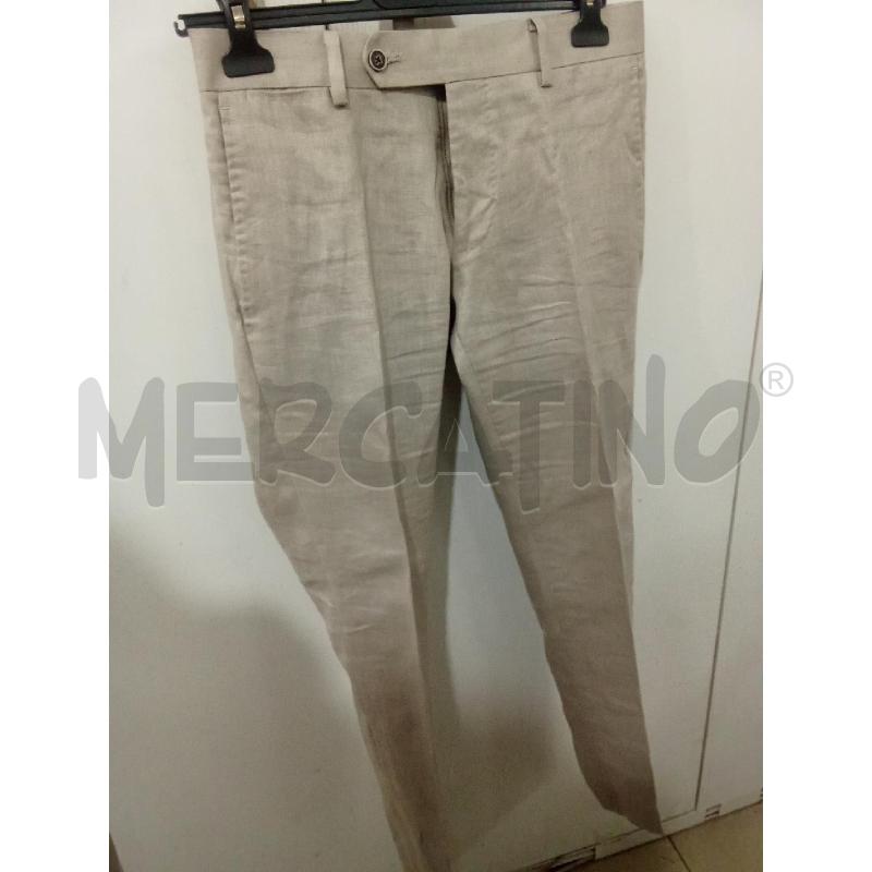 COMPLETO UOMO BEIGE 100%LINO ALCOTT GIACCA DUE BOTTONI+ PANTALONE | Mercatino dell'Usato Benevento 3