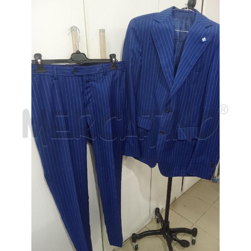 COMPLETO UOMO BLU ELETTRICO RIGHE GUABELLO | Mercatino dell'Usato Benevento 1