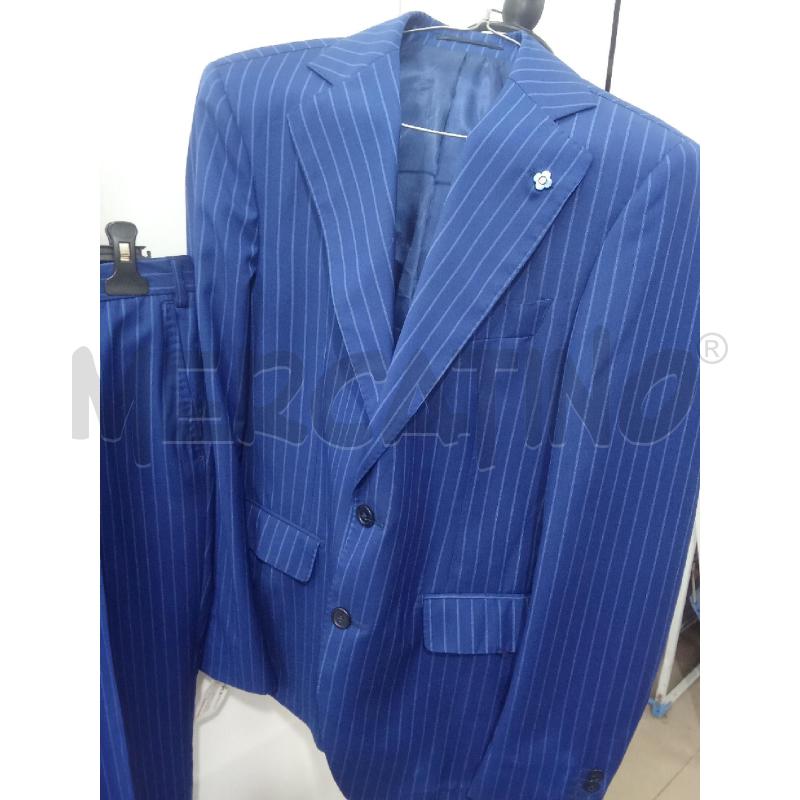 COMPLETO UOMO BLU ELETTRICO RIGHE GUABELLO | Mercatino dell'Usato Benevento 3