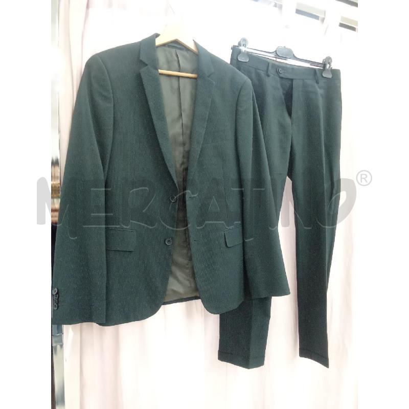 COMPLETO UOMO GRIGIO GESSATO GIACCA DUE BOTTONI CONBIPEL | Mercatino dell'Usato Benevento 1
