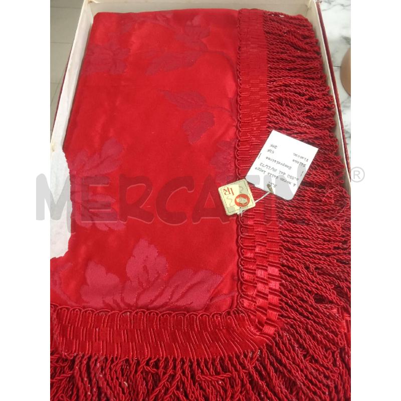 COPERTA MATRIMONIALE ROSSA FRANCE DAMASCATA | Mercatino dell'Usato Benevento 1