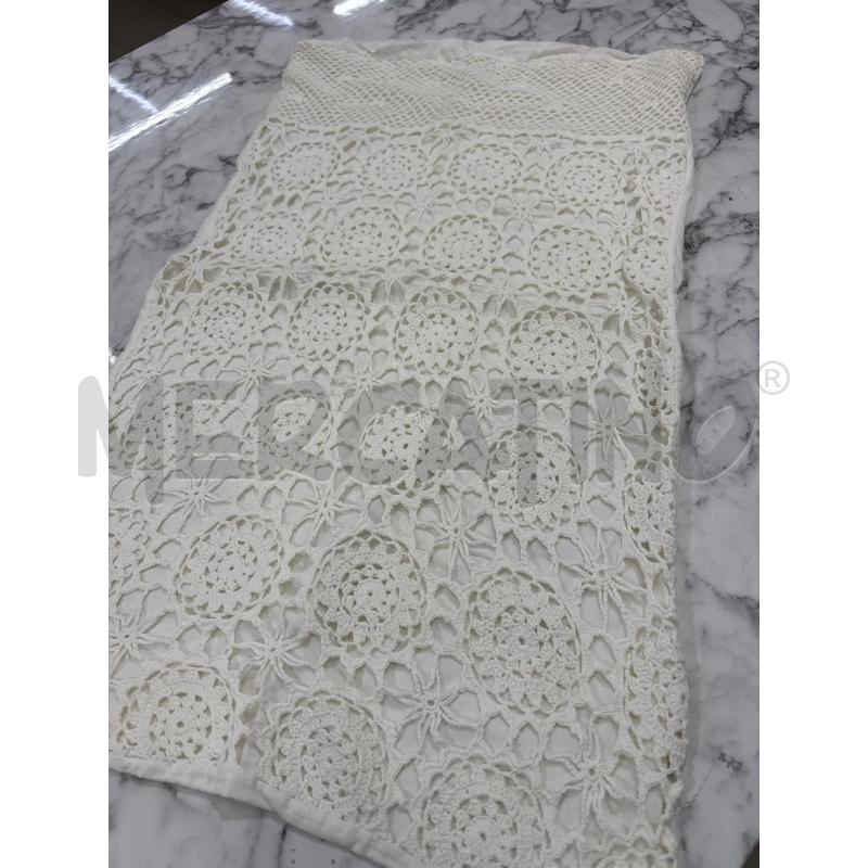 COPRI LETTO MATRIMONIALE UNCINETTO BIANCO + FEDERE | Mercatino dell'Usato Benevento 4