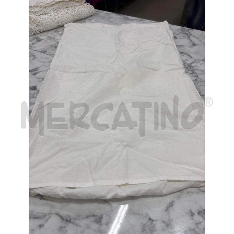 COPRI LETTO MATRIMONIALE UNCINETTO BIANCO + FEDERE | Mercatino dell'Usato Benevento 5