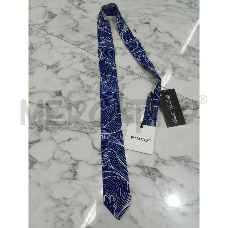 CRAVATTA BLU CON FANTASIA BIANCA PINKO | Mercatino dell'Usato Benevento 1