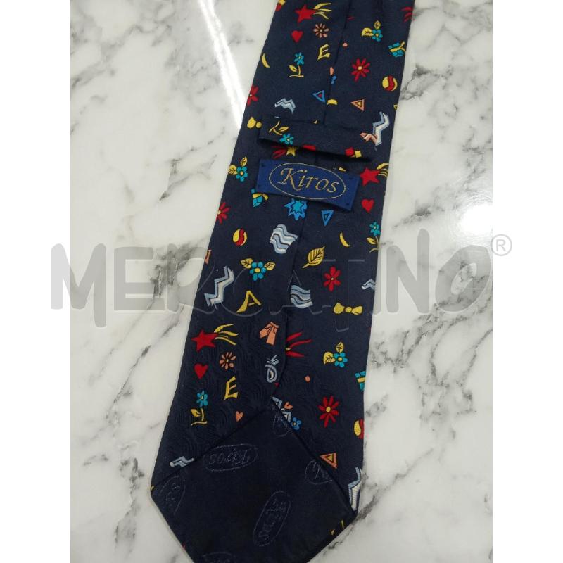 CRAVATTA BLU DISENGNINI KIROS 100% SETA | Mercatino dell'Usato Benevento 3
