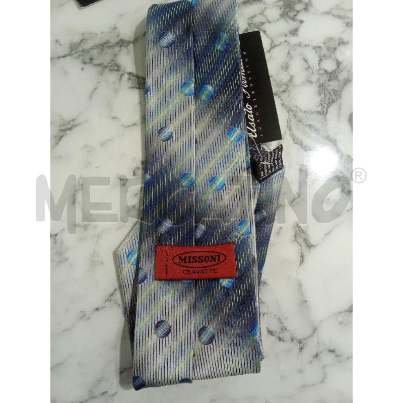 CRAVATTA GRIGIA BLU INS BOLLE MISSONI  | Mercatino dell'Usato Benevento 1