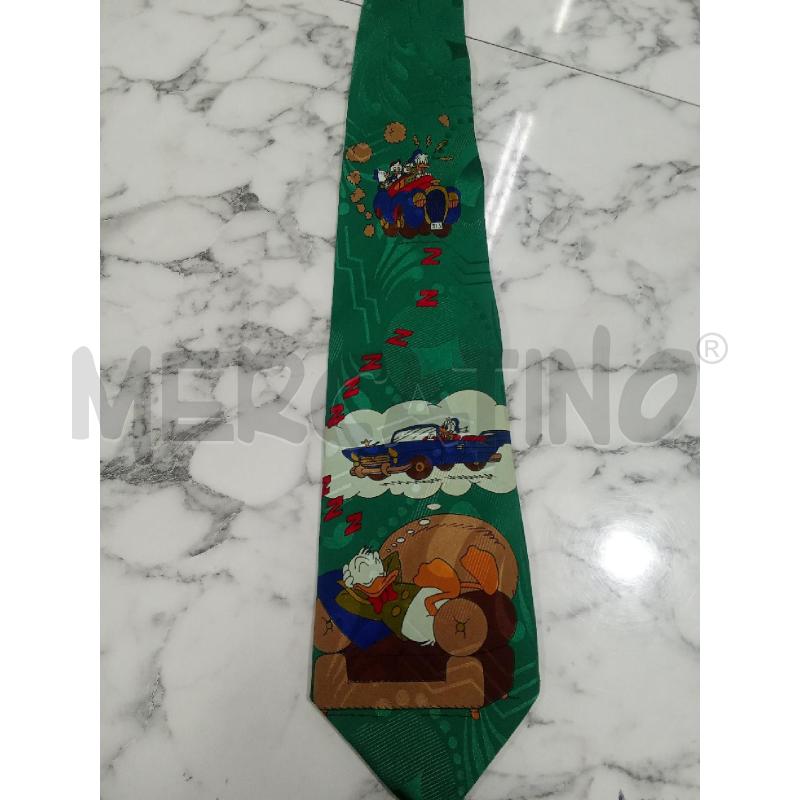 CRAVATTA VERDE DONALD DUCK DISNEY ISIDE 100% SETA | Mercatino dell'Usato Benevento 1