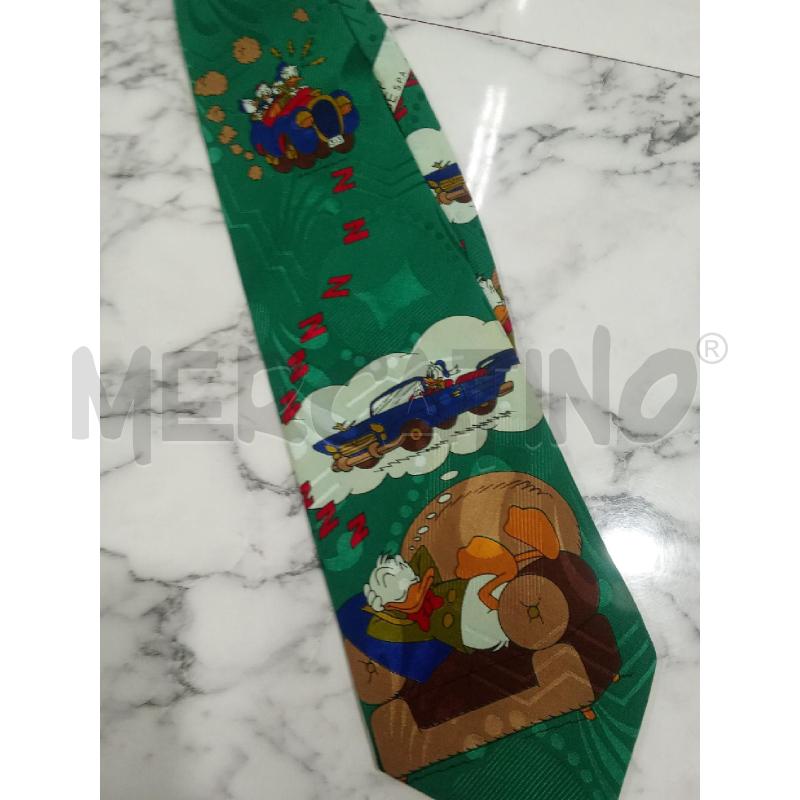 CRAVATTA VERDE DONALD DUCK DISNEY ISIDE 100% SETA | Mercatino dell'Usato Benevento 4