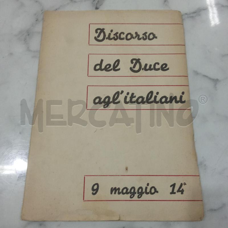 DISCORSO DEL DUCE AGLI ITALIANI | Mercatino dell'Usato Benevento 1