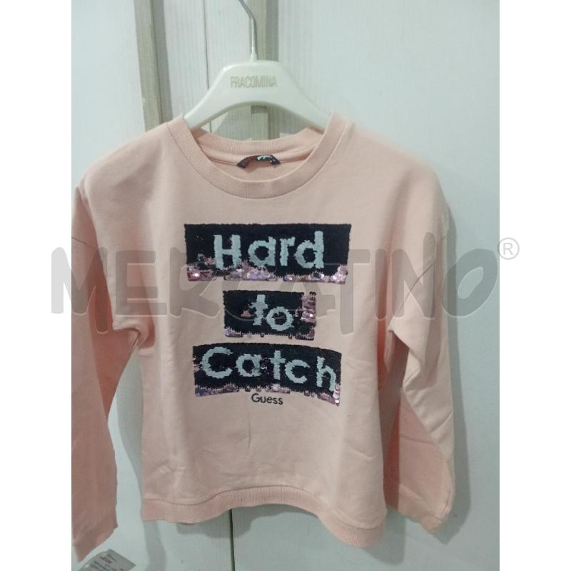 FELPA BAMBINA ROSA PAILLETTES GUESS HARD TO CATCH  | Mercatino dell'Usato Benevento 1