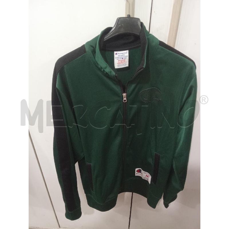 FELPA UOMO VERDE SCURO ZIP CHAMPION | Mercatino dell'Usato Benevento 1