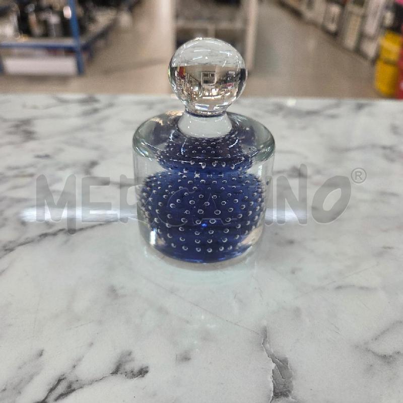 FERMA CARTE VETRO MURANO INTERNO BLU | Mercatino dell'Usato Benevento 1