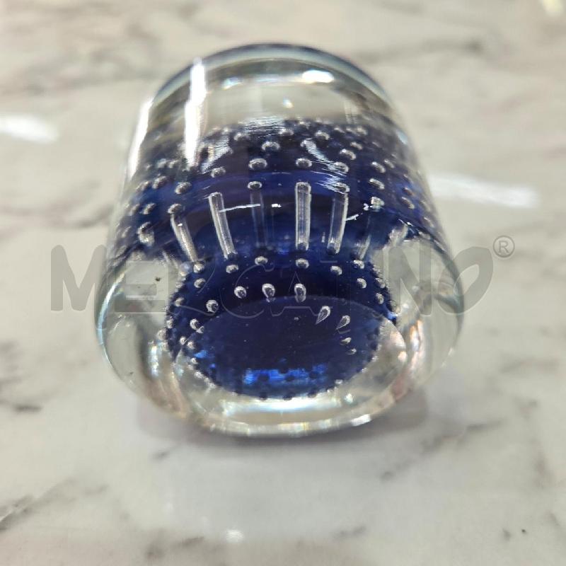 FERMA CARTE VETRO MURANO INTERNO BLU | Mercatino dell'Usato Benevento 3