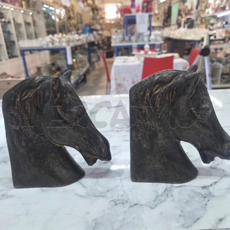 FERMA LIBRI COPPIA TESTA DI CAVALLO BRONZATI | Mercatino dell'Usato Benevento 4