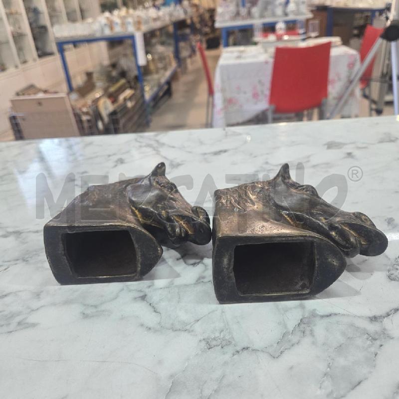 FERMA LIBRI COPPIA TESTA DI CAVALLO BRONZATI | Mercatino dell'Usato Benevento 5