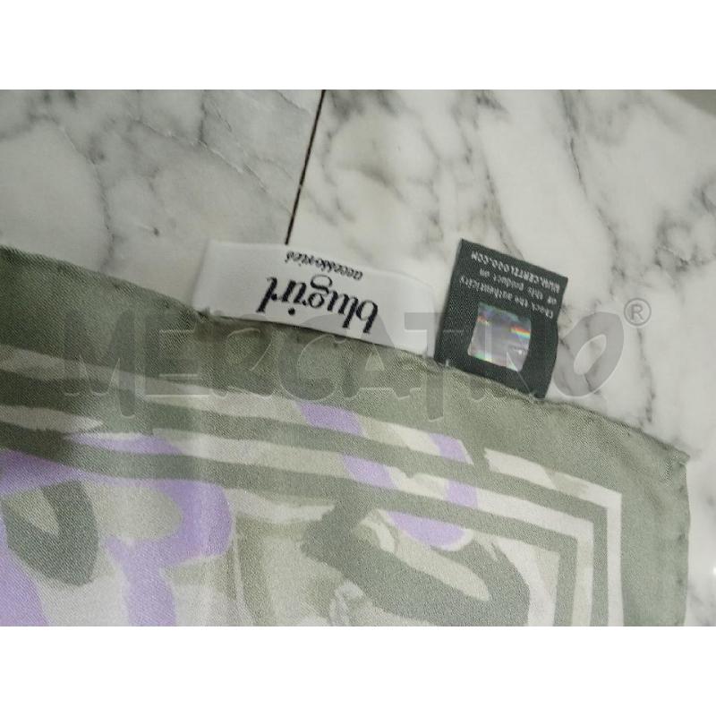 FOULARD GRIGIO CUORI LILLA BLUGIRL 50X50CM | Mercatino dell'Usato Benevento 2