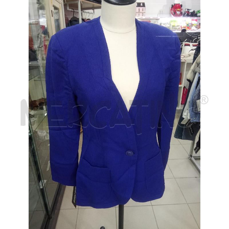 GIACCA DONNA BLU RIGATA MISSONI UN BOTTONE CON TASCHE | Mercatino dell'Usato Benevento 1