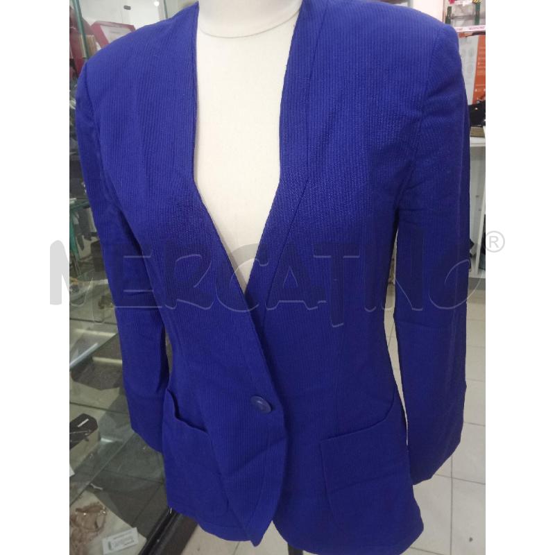 GIACCA DONNA BLU RIGATA MISSONI UN BOTTONE CON TASCHE | Mercatino dell'Usato Benevento 2