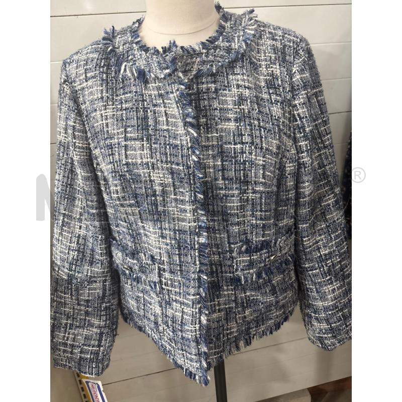 GIACCA DONNA OLTRE FANTASIA BLU BIANCO  | Mercatino dell'Usato Benevento 1