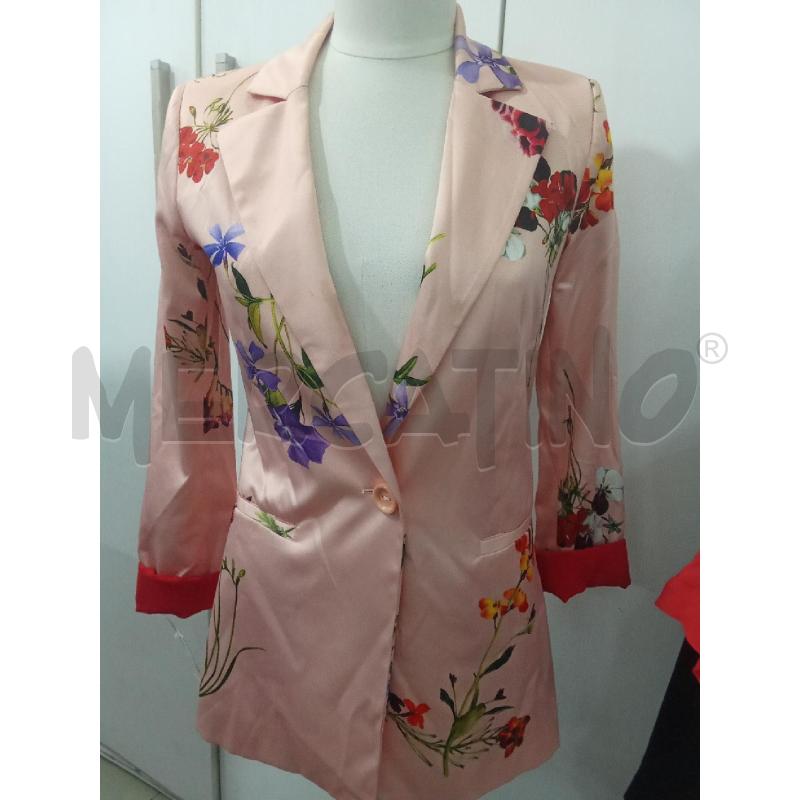 GIACCA DONNA ROSA CON FIORI PINKO 1 BOTTONE | Mercatino dell'Usato Benevento 1