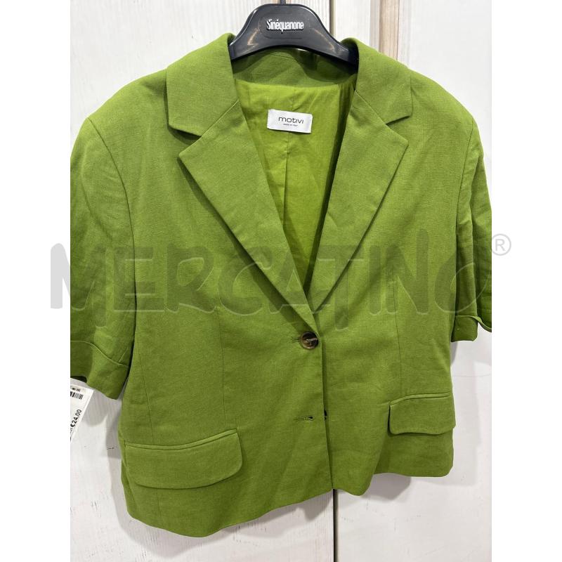 GIACCA DONNA VERDE MANICA CORTA MOTIVI DUE BOTTONI | Mercatino dell'Usato Benevento 1