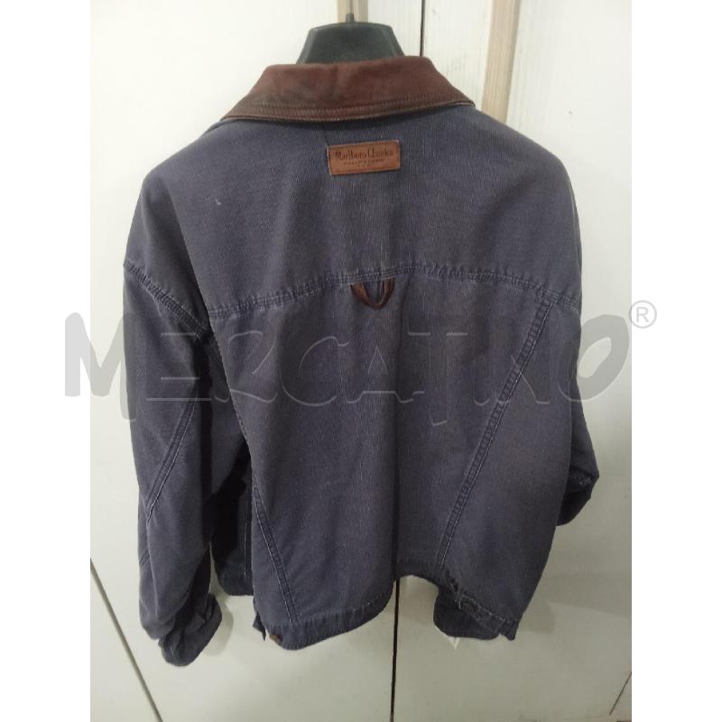 GIACCA UOMO BLU COLLETTO PELLE MARLBORO CLASSIC TASCHINI  | Mercatino dell'Usato Benevento 2