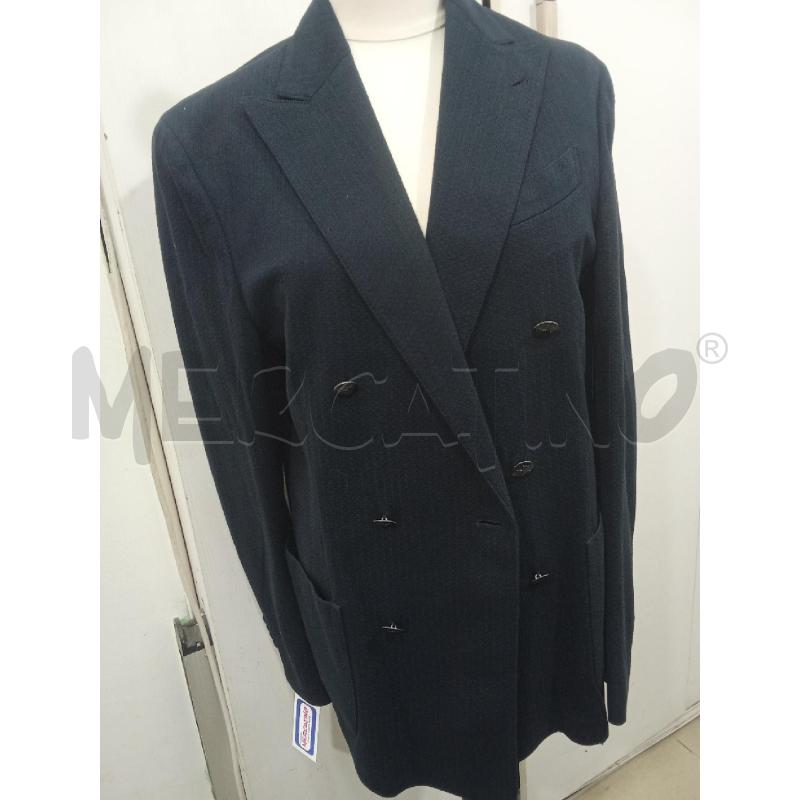GIACCA UOMO BLU DOPPIOPETTO TRAMA LARDINI | Mercatino dell'Usato Benevento 1
