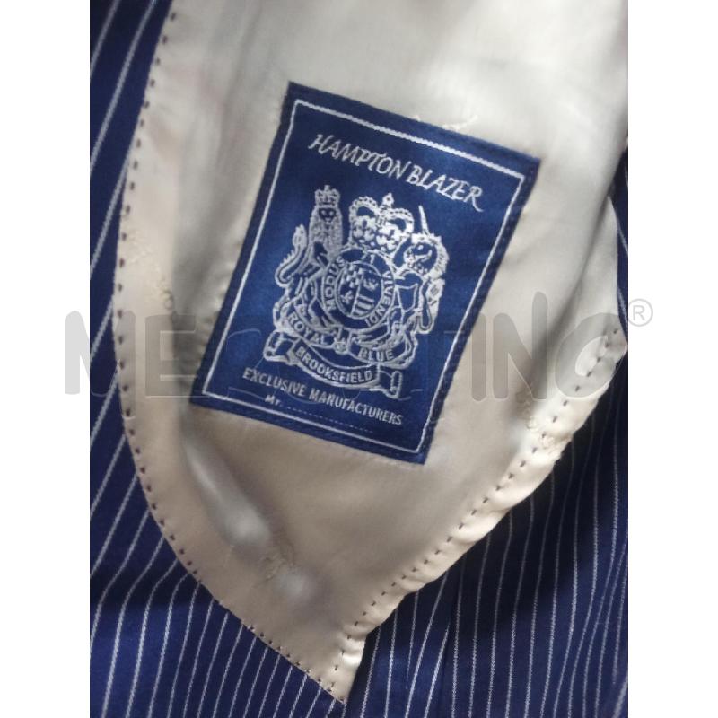 GIACCA UOMO BLU RIGHE BIANCHE TRE BOTTONI BROOKSFIELD | Mercatino dell'Usato Benevento 2