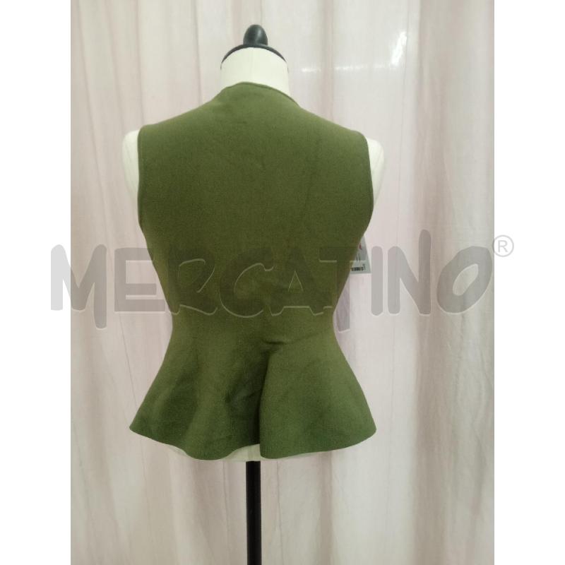 GILET A MAGLIA DONNA VERDE BOTTONI GRIGI ZARA  | Mercatino dell'Usato Benevento 2