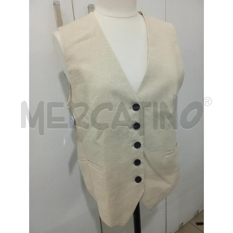 GILET DONNA BEIGE 5 BOTTONI ZARA | Mercatino dell'Usato Benevento 1