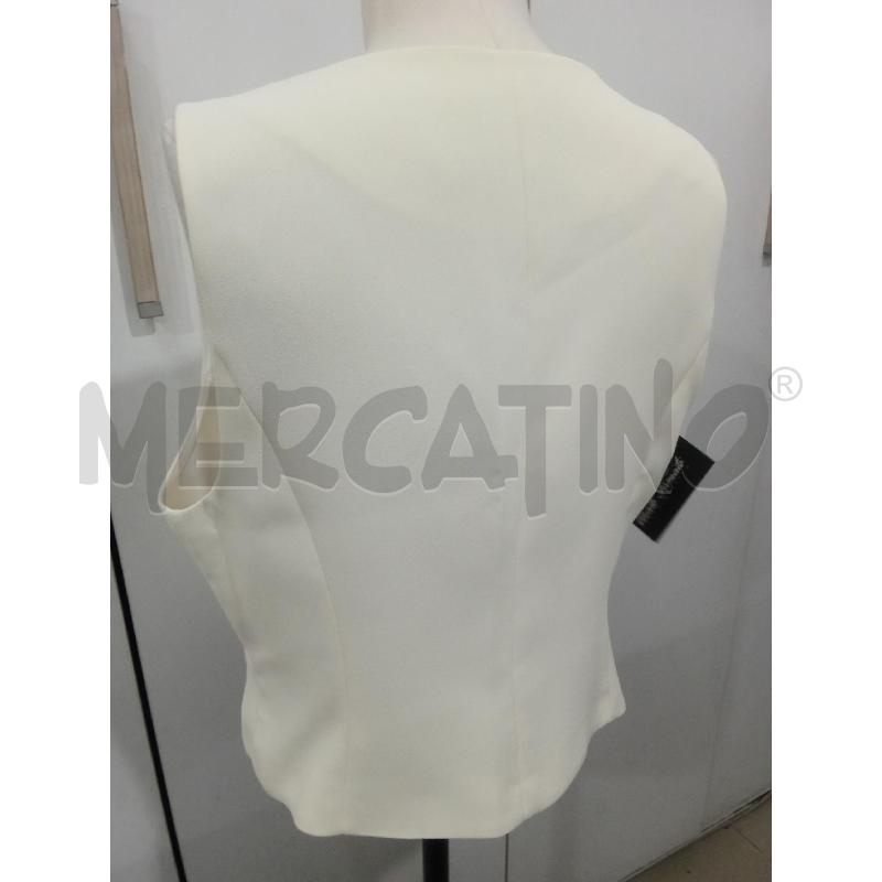 GILET DONNA BIANCO MARELLA BOTTONCINI NERI  | Mercatino dell'Usato Benevento 3