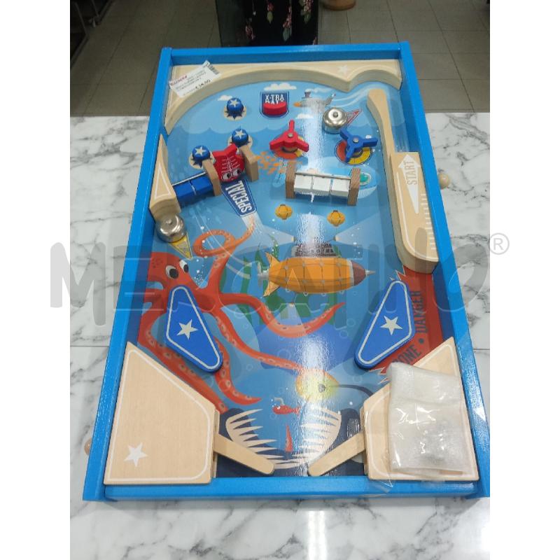 GIOCO FLIPPER LEGNO AZZURRO DISEGNI SOTTOMARINI | Mercatino dell'Usato Benevento 1