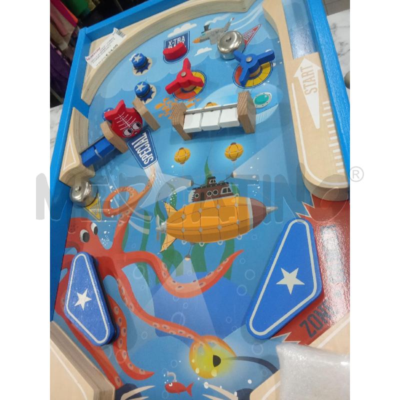 GIOCO FLIPPER LEGNO AZZURRO DISEGNI SOTTOMARINI | Mercatino dell'Usato Benevento 2